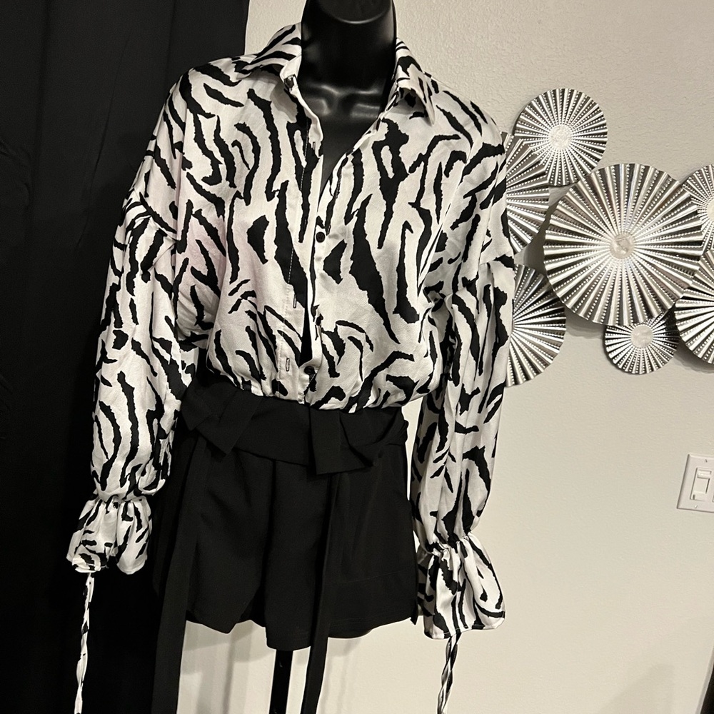 Zebra print beautiful Romper